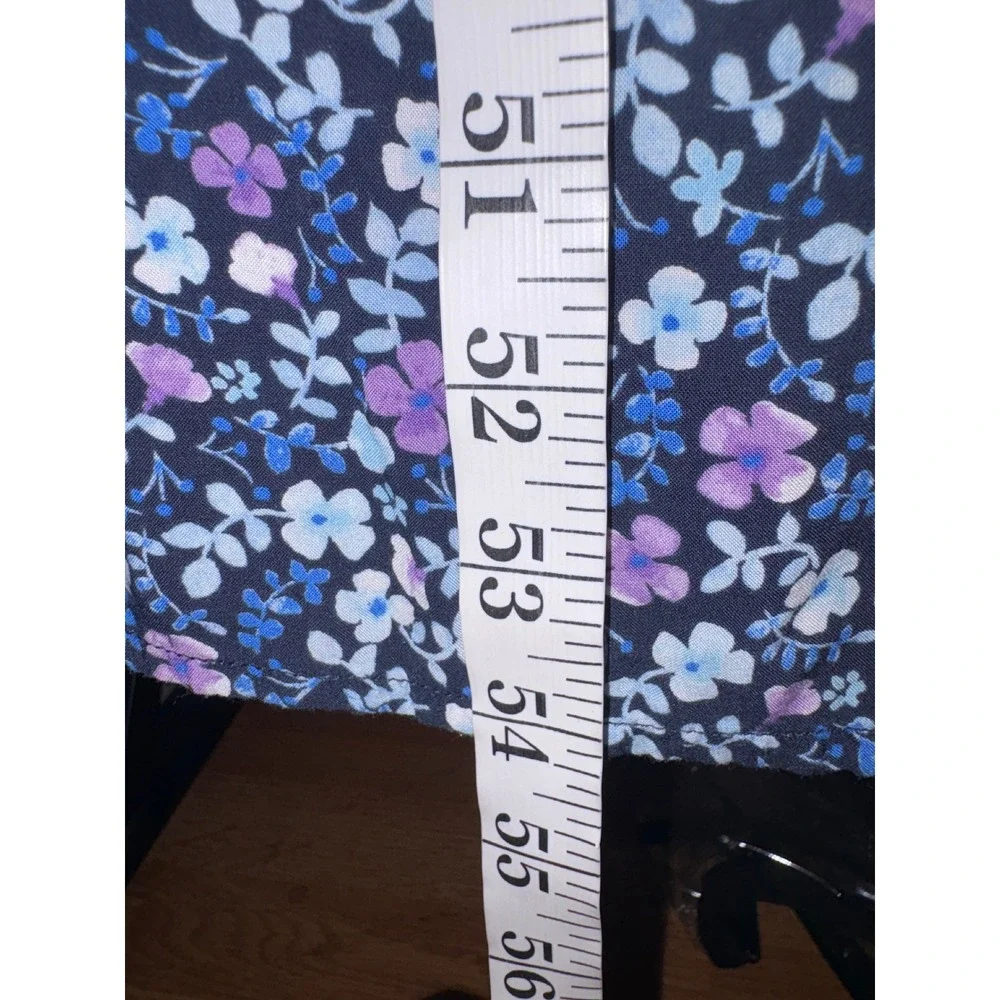 Abercrombie & Fitch Floral Maxi Dress Blue Purple Tie Back Cutout Small